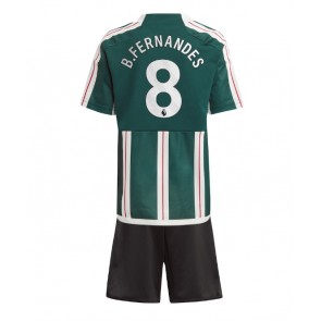 Maillot de foot Manchester United Bruno Fernandes #8 Extérieur enfant 2023-24 Manches Courte (+ pantalon court)